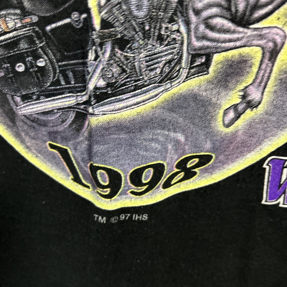 Vintage Iron Horse Saloon Bike Week 98 Pocket T Shirt Mens L Black - Picture 3 of 7